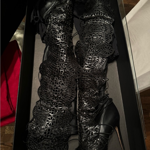 High boots lace up stretchy - Picture 3 of 5